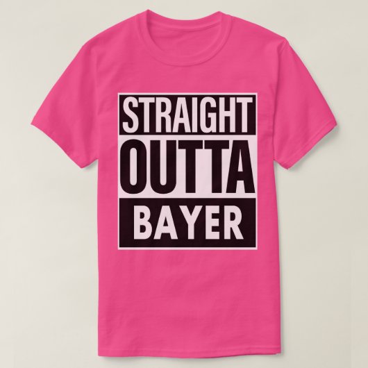 ベイヤーネームストレートウッタベイヤー Tシャツ (デザイン正面)