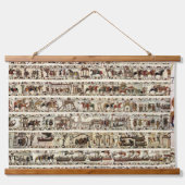 ベイユースタペストリー1066ノルマン騎士と射手 吊り下げ型タペストリー (正面2)