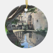ベイユースフランスウォーターホイールオーナメント セラミックオーナメント (正面)