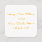 ベイラー ゴールド＆ホワイト 返信ハガキ エンクロージャーカード (裏面)