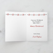 ベイリークリスマスサンタハットポーラーベア シーズンカード (内部)