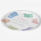 ベイリースイートパステルグミベア誕生日 ペーパープレート (アングル)