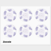 ベイリースイートパープルグミベア誕生日 ラウンドシール (シート)