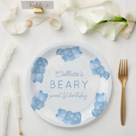 ベイリースイートブルーグミベアーボーイ誕生日 ペーパープレート