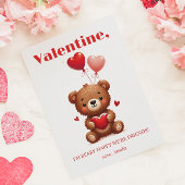 ベイリーハッピーフレンズ赤いハートテディベアバレンタイン シーズンカード