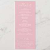 ベイリーピンクモダン結婚ズ プログラム (裏面)