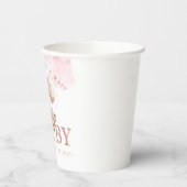 ベイリーピンクbearly待ちテディベア赤ちゃんシャワー 紙コップ (左)