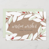 ベイリーフの花束 ホリデーカード (正面/裏面)