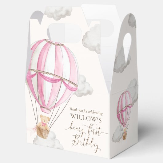 ベイリーファーストテディベアホットエアバルーン誕生日 フェイバーボックス (オープン)
