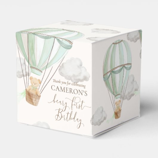 ベイリーファーストテディベアホットエアバルーン誕生日 フェイバーボックス (裏面サイド)
