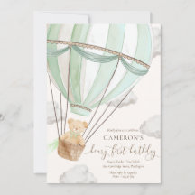 ベイリーファーストテディベアホットエアバルーン誕生日