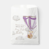 ベイリーファーストテディ薄紫ホットエアバルーン誕生日 フェイバーバッグ (正面)