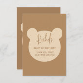 ベイリーファースト誕生日サンキューカード サンキューカード (正面/裏面)