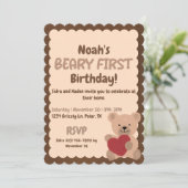 ベイリーファースト誕生日招待状 招待状 (スタンド正面)