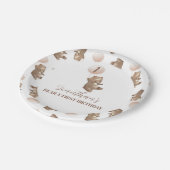 ベイリーファースト誕生日紙プレート ペーパープレート (アングル)