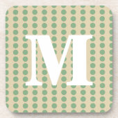 ベイリーフスパイスモーズドットとモノグラム コースター (正面)