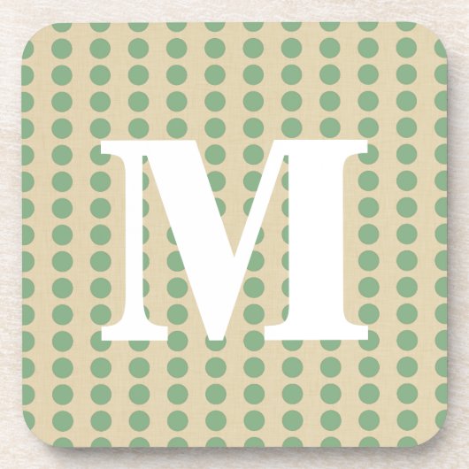 ベイリーフスパイスモーズドットとモノグラム コースター (正面)