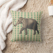 ベイリーフスパイスモーズドットと象 クッション (ブランケット)