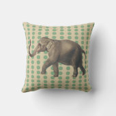 ベイリーフスパイスモーズドットと象 クッション (裏面)