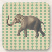 ベイリーフスパイスモーズドットと象 コースター (正面)