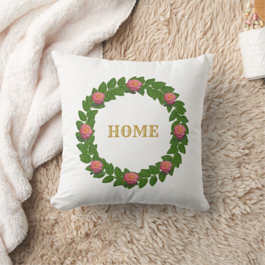 ベイリーフリース&ピンクローズホーム クッション (ブランケット)