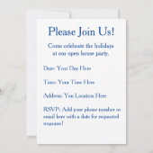 ベイリーホリデーカスタムズオープンハウス招待状カード 招待状 (裏面)