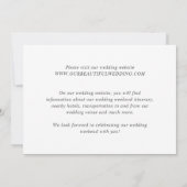 ベイリーホワイトモダン結婚ズ セーブザデート (裏面)