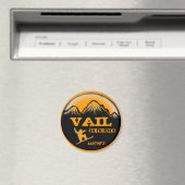 ベイルコロラドのオレンジ色のスノーボードアートマグネット マグネット (インサイチュ (食洗機))