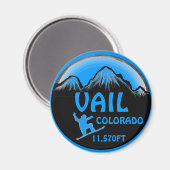 ベイルコロラドのブルースノーボードアートマグネット マグネット (正面/裏面)