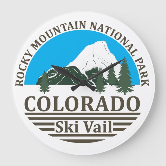 ベイルコロラドスキーリゾート ラージ壁時計 (正面)