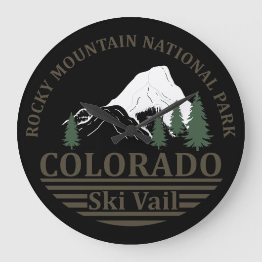 ベイルコロラドスキーリゾート ラージ壁時計 (正面)