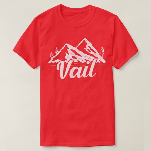 ベイルコロラドマウンテンスキースノーボード Tシャツ (デザイン正面)