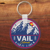 ベイルコロラドマウンテンレトロサンセットディ土産 キーホルダー (正面)