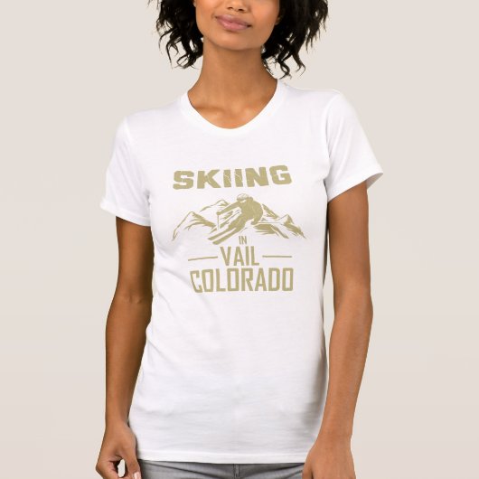 ベイルコロラド州でスキー Tシャツ (正面)