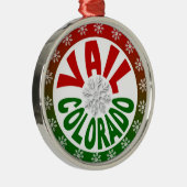 ベイルコロラド赤グリーンスノーフレークオーナメント メタルオーナメント (右)