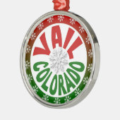 ベイルコロラド赤グリーンスノーフレークオーナメント メタルオーナメント (左)