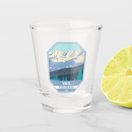 ベイルスキーエリアウィンターコロラド ショットグラス (正面)