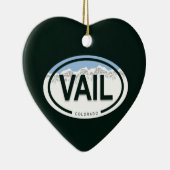 ベイルパーソナライズされたコロラドロッキーマウンテンホリデイ セラミックオーナメント (右)