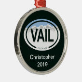 ベイルパーソナライズされたコロラドロッキーマウンテンホリデイ メタルオーナメント (右)