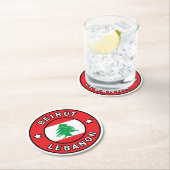 ベイルートレバノン ラウンドペーパーコースター (インサイチュ)