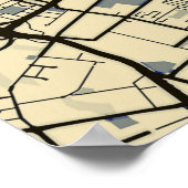 ベイルート地図のポスター ポスター (角)