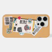 ベイルート レバノン 旅行 搭乗券 iPhoneケース (裏面横)
