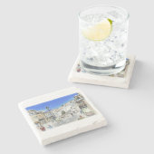 ベイル色彩の鮮やかヴィレッジのコースター ストーンコースター (横)