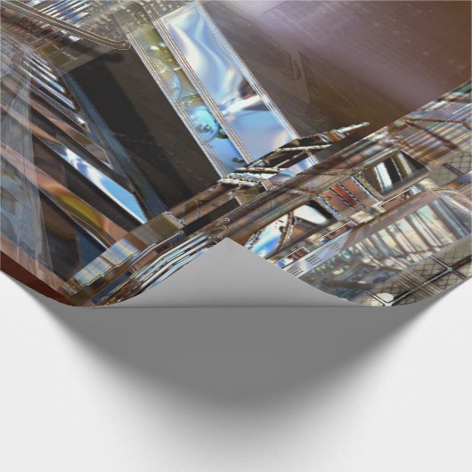 ベイレモダンン建築都市エレガント ラッピングペーパー (角)