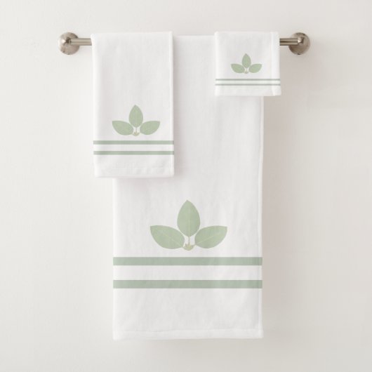 ベイローレ葉ルズ&ストライプオンホワイト バスタオルセット (インサイチュ)