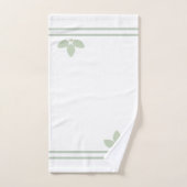 ベイローレ葉ルズ&ストライプオンホワイト バスタオルセット (ハンドタオル)