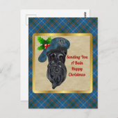 ベインクランバッジ&タータンチェッククリスマス ポストカード (正面/裏面)
