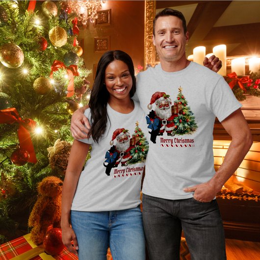 ベインスコットランド犬のクリスマスパーソナライズされた Tシャツ