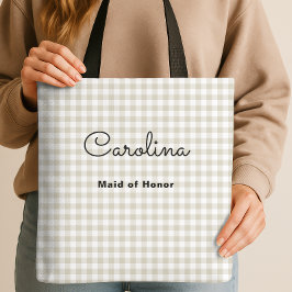 ベイ名門私立校風のジの市松模様にブリッドメイド提案 トートバッグ