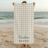ベイ名門私立校風のジの市松模様にブリッドメイド提案 ビーチタオル
